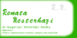 renata mesterhazi business card