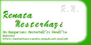 renata mesterhazi business card